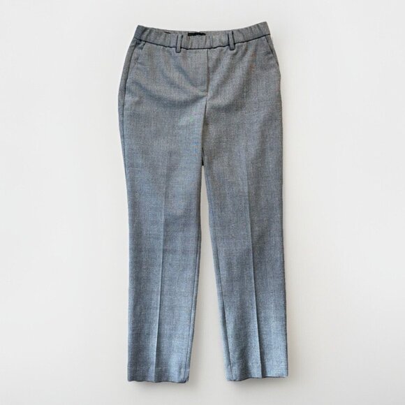 Talbots Cambridge Plaid Career Pants Womens 4 Gray Straight Leg‎ Acadamia - Picture 1 of 9